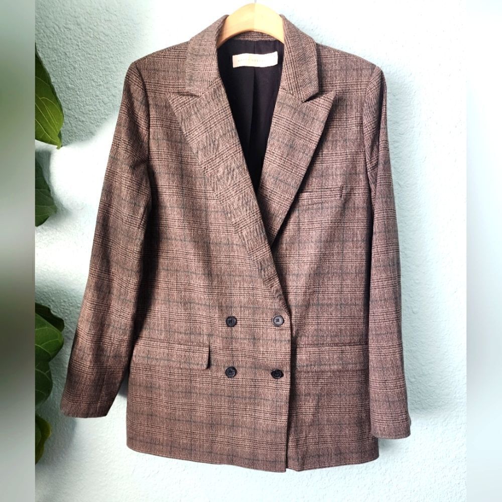 Happy Nature the fall double breasted blazer jacket oversized
